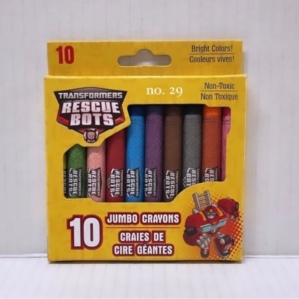 Transformers Rescue Bots 10 assorted Jumbo Crayons Pack